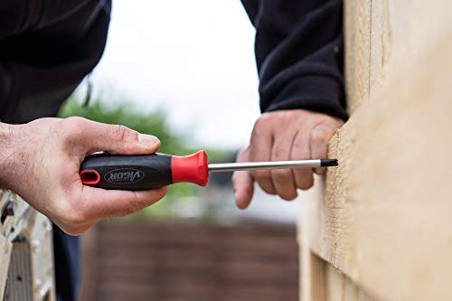 VIGOR Schraubendreher-Satz (Mit extra kurzen Schraubendrehern, Kreuz- und Schlitzprofil, 12 Schraubendreher für Profis… – Bild 7