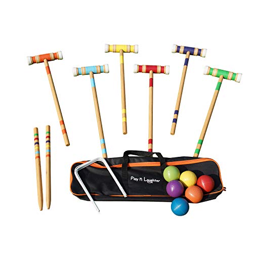 Play N Laughter 6 Player Croquet Set with Carrying Bag