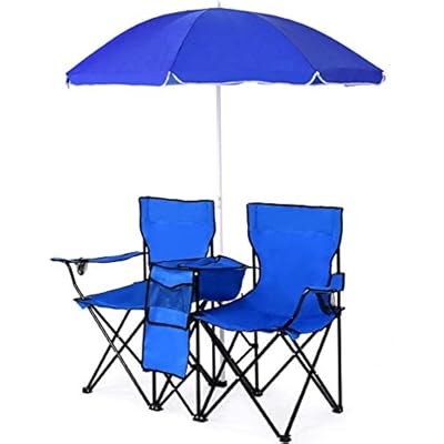ReunionG Double Portable Camping Chairs, Blue 41G5pkuKbGL