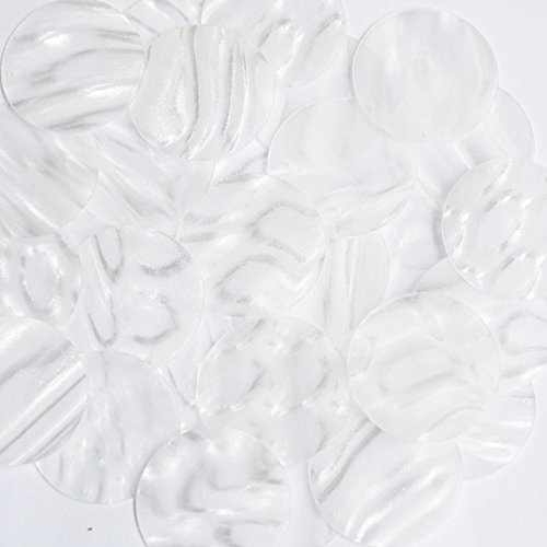 Sequin 30mm Round Crystal Bubble Illusion. Loose Paillettes. Made in USA. Large for display, accents, applique, arts, crafts, and embellishment.