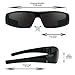 proSPORT Full Lens Reading Sunglasses Black +1.00 Not Bifocal Dark Tinted Wrap Black Sport Motorcycle Driving