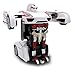 Kids RC Toy Transforming Robot White Devil Car Remote Control (27 MHz) Car with One Button Transformation, Realistic Engine Sounds and 360 Speed Drifting 1:14 Scale (White)