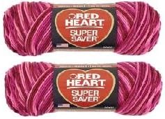 Bulk Buy: Red Heart Super Saver (2-Pack) (Candy Print, 5 oz Each Skein)