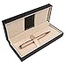 Penneed Ballpoint Pen with Gift Box, Retractable Pen for Men Women Executive Business Office School Supplies, Refillable 1.0mm Black Ink B5 (Rose Gold)