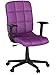 Flash Furniture Clayton Mid-Back Purple Quilted Vinyl Swivel Task Office Chair with Arms