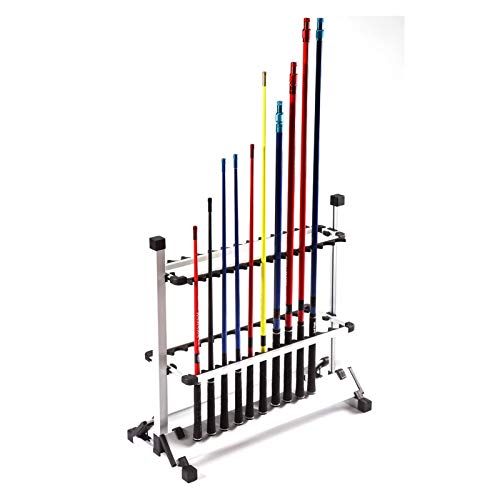 ZJMK Angelrutenhalter Angelrutenlager mit 24 Ruten, Garage/Fischerhütte/Lager/Wohnung Rutenhalter Organizer Display… – Bild 3