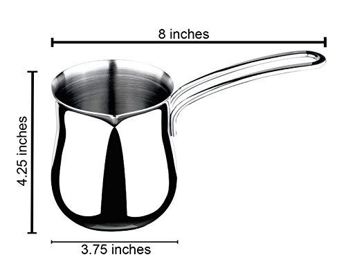 Cuisinox 24 Oz Stainless Steel Turkish Cezve Coffee Pot TUR-700