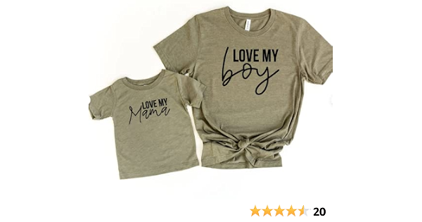 boy mom (18-24M tshirt, Love my Mama 