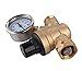 Water Pressure Regulator, Brass Lead-Free Adjustable RV Water Pressure Reducer with Guage, by Velraptor (Style 2)