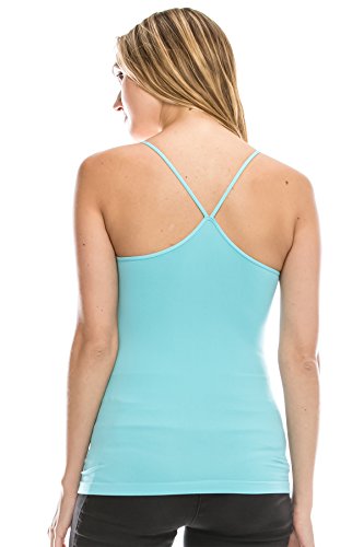 Kurve American Made Y-Back Spaghetti Strap Basic Cami, UV Protective Fabric UPF 50+ (Made with Love in The USA)