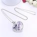 Usstore Women Lady Creative Lavender Romantic Hearts Necklaces DIY Floating Memory Living Pendant