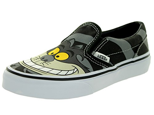 Vans Kids Classic Slip-On (Disney) Cheshire Cat/Black Skate Shoe 2.5 Kids US