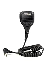 Retevis 2 pines micrófono de altavoz de hombro compatible con Motorola CP200 GP68 GP88 GP300 GP2000 CT150 CLS1110 CLS1410 Walkie Talkie (1 paquete)