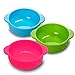 Godigoaue Baby Silicone Snack Food Feeding Bowls / Toddler Dishes (Set of 3, Green / Blue / Pink)