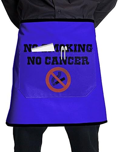 Vhds Kitchen Aprons No Smoking No Cancer Durable Adjustable Cooking Bib Aprons Waist Professional Chefs Kitchen Aprons With Pockets