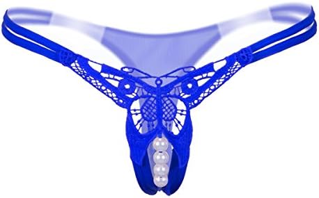 Marrymi Women Sexy Underwear Open Crotch 1-6 Pack G String with Pearls Panties Cute Bikinis Lingerie Underwear Briefs