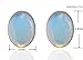 MagicYiMu Women's Jewelry Oval Simulated Opal Clip-On Earrings