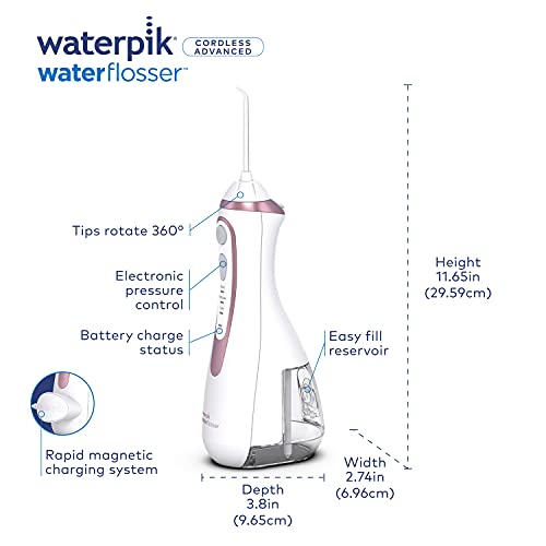 Waterpik Cordless Advanced Water Flosser For Teeth, Gums, Braces