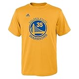 Kevin Durant Youth Golden State Warriors Gold Name and Number Jersey T-shirt X-Large 18-20