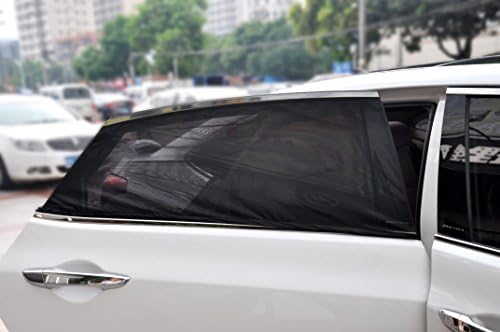 Car Side Window Sunshade Okeyn 2 Piece Universal Fit Car Sun Shades Sock for Infants Babies Kids and Pets in Car Rear Seat - Fits Most of Vehicles with Regular Contoured Windows