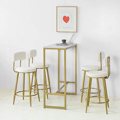SoBuy FSB34-G Bartisch mit goldenem Metallrahmen Stehtisch Bartresen Tresentisch Küchentheke Küchenbar BHT ca… – Bild 4