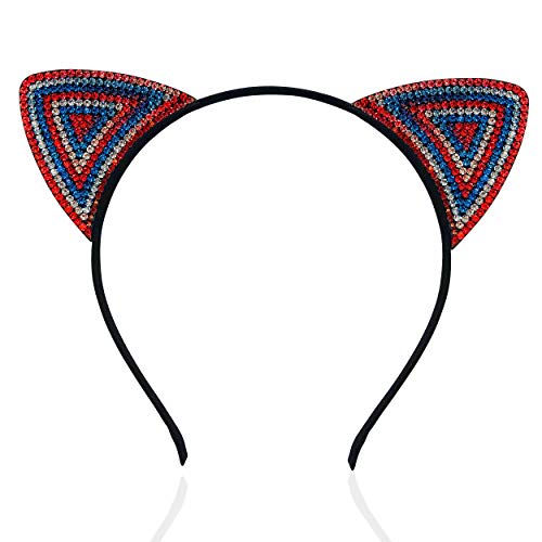 4 Patriotic+American+Bejeweled+Headband+Accessory