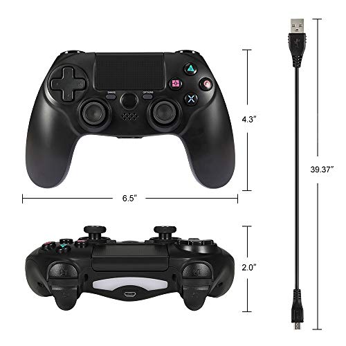 Maliralt PS4 Wireless Controller, LP18 DualShock 4 Bluetooth Wireless Controller for Playstation 4, Rechargeable PS4 Gamepad with Touch Pad, Light Bar and 3.5m Audio Jack - Black (Third Party Made) - Thumbnail 7