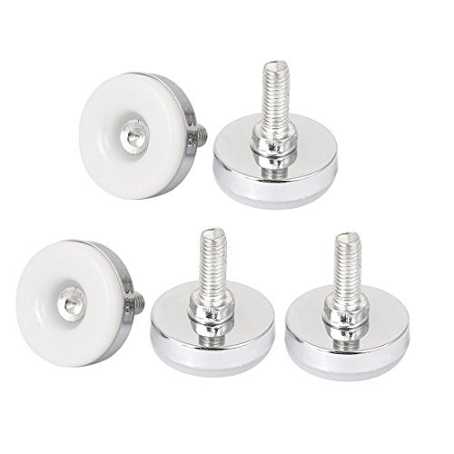 eDealMax M8x25mm plÃ¡stico Base Nivelador de Pata de NivelaciÃ³n de muebles Glide 5pcs