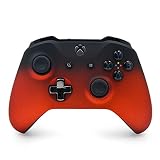 Oxide Red Shadow Custom Wireless Controller for Xbox One Console - Textured Grip - 3.5mm Headset Jack - Chrome Steel Black D-pad - Grey on Black ABXY
