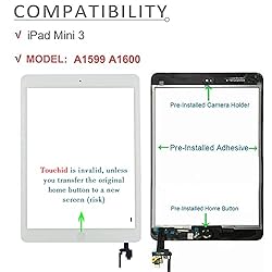 JPUNG for iPad Mini 3 Screen Replacement Glass