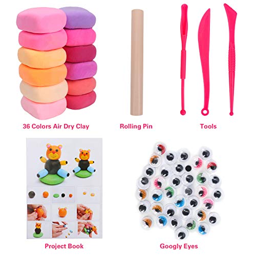 36 Colors Air Dry Clay Kit Magic Modeling Clay Ultra Light Clay with