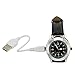 Sporty Quartz Watch with USB Electronic Rechargeable Windproof Flameless Cigarette Lighter