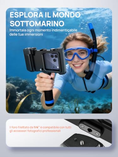Focusor Waterproof Case 15 m [Universal] Smartphone Compatible with Bluetooth IPX8 Professional Underwater Cover Dry Bag for iPhone Samsung Huawei XiaoMi Oppo Vivo Android 4.7-6.9 Inch Black | Compatibile con Smartphone 4.7-6.9'',IPX8 Cover Subacquea Professionale,Asciutta Bors,iPhone Samsung Google XiaoMi Huawei ecc