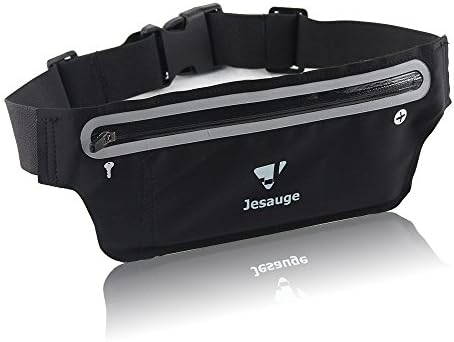 Running Belt,Jesauge Ultra thin waistband, Fitness outdoor sport fanny pack for iphone 7 6 6S Plus, Galaxy S8 S7 up to 6’’Screen Adjustable band for Cycling, Hiking, walking (M, blade bag)