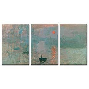 3 Panel Impression Sunrise by Claude Monet x 3 Panels