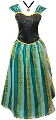 American Vogue Adult Women Frozen Anna Coronation Dress Elsa Coronation Costume Princess Costume Green