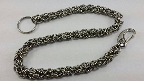 Stainless Steel Byzantine Weave Chainmail Wallet Chain - Thumbnail 4