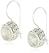 Amazon Collection Sterling Silver Rainbow Moonstone Latch Back Earrings
