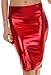 Sakkas Women's Shiny Metallic Liquid High Waist Pencil Skirt