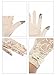 Maxdot Summer Women Lace Bow Cotton Short Screen Touch Gloves Sun UV Protection Driving Gloves (Beige)