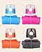 Saron Tech. Foldable Silicone Sports Water Bottle BPA Free FDA Approved 100% Food Grade Silicone, Collapsible Unbreakable Leak Proof Reusable Ice Pack 26 Oz 750ml (Orange,Purple,Blue,Brown)