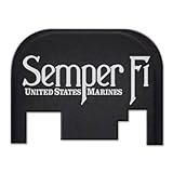 BASTION Laser Engraved Rear Cover Slide Back Plate for Glock - See Description for Model List. Gen 1-4 only, not Gen 5. Does not fit Glock 42 or 43 Models. Semper Fi