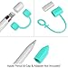Fintie 3 Pieces Silicone Bundle Compatible with Apple Pencil 1st Generation, Soft Protective Cover Accessories Pencil Cap Holder with Nib Cover, Cable Adapter Tether, Mint Green