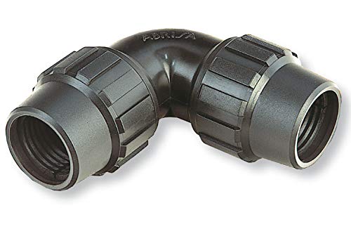 ABRISA Elbow Fitting for Irrigation Pipe, Black