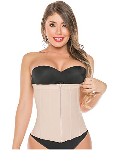 Salome 0315-1 Colombian Waist Trainer Fajas for Women Cinturillas Colombianas Beige 2XL - Thumbnail 7