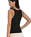 LAZAWG Womens Slimming Sweat Vest Hot Neoprene Shirt Body Shapers for Weight Loss Pure Black Large