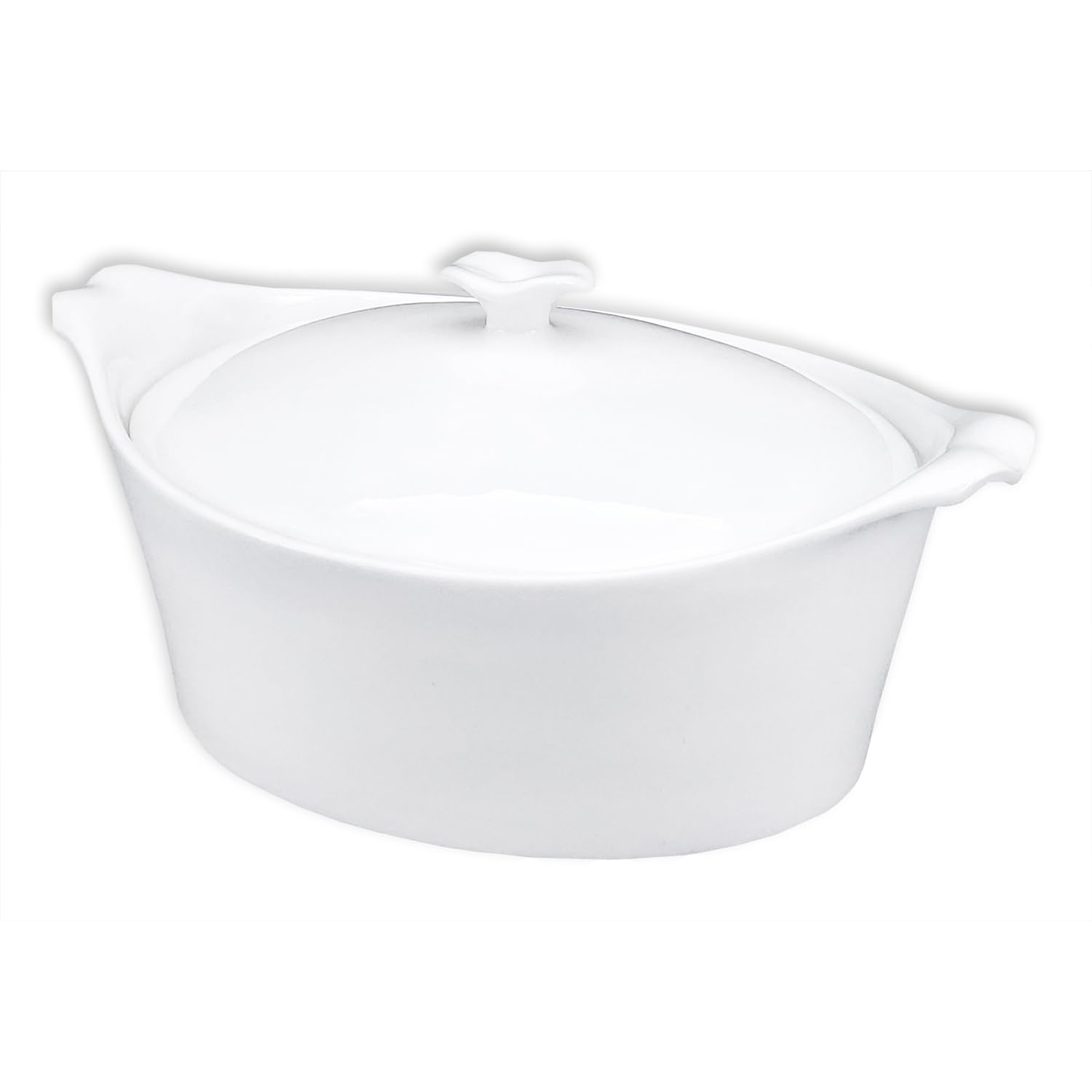 jinsongdafa Casserole Dish Set with Lids, Oval 1500 ML French Ceramic Serving Soup Tureen, Chip and Crack Resistant Baking Dish - Microwave, Dishwasher, Oven and Fridge Safe — image 1