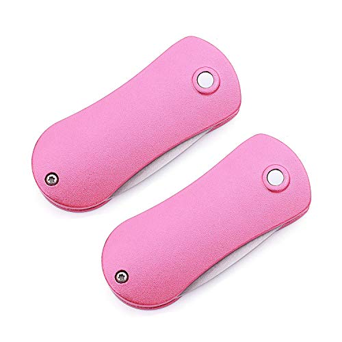 Pack of 2 Foldable Golf Divot Tool, Golf Divot Repair Tool with Pop-up Button & Magnetic Detachable Ball Marker, Golfing Equipment, Accessories for Golf Clubs, Balls, Clothing, Shoes, Golf Aids. - Thumbnail 2