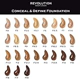 Revolution Beauty London Conceal and Define Foundation F8 23ml Lightweight view 4
