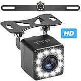 Car Backup Camera, Rear View Camera HD 12 LEDs Night Vision Reverse Camera 170Â° Viewing Angle, License Plate Back up Car Camera/Bracket Mount Reversing Camera (TTP-C19B)